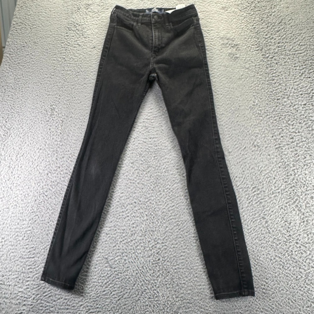 Hollister Jeans‎ Womens 3 Black Cotton Denim Skinny High Rise Stretch Workwear